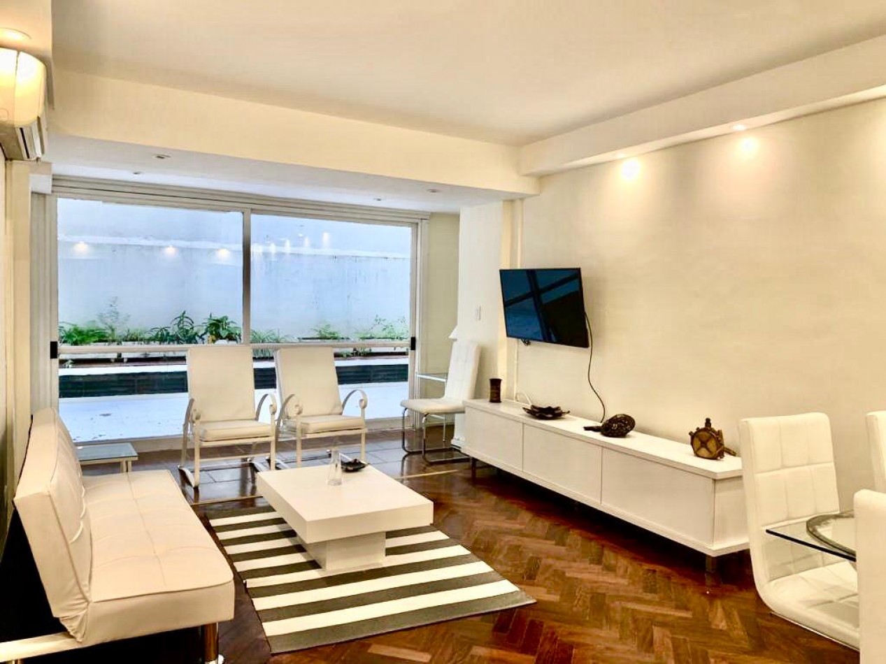 3 amb con patios en Recoleta, en venta. Bño y toilette, baulera